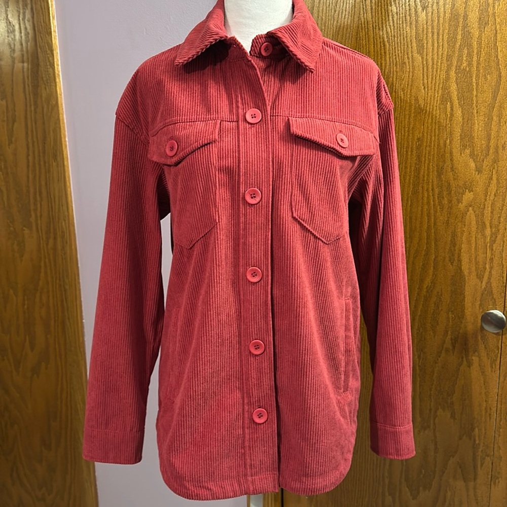 Avec Les Filles size small pink corduroy shirt/jacket.